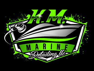 K.M. Marine Detailing LLC logo design by daywalker