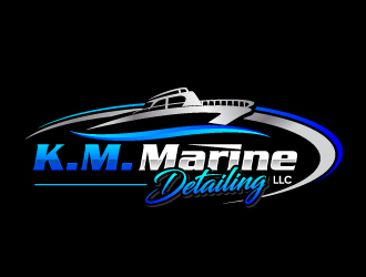 K.M. Marine Detailing LLC logo design by jaize