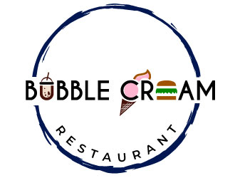 Bubble Cream Restaurant logo design by MonkDesign