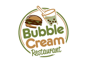 Bubble Cream Restaurant logo design by LogOExperT