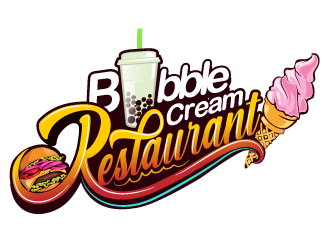 Bubble Cream Restaurant logo design by Suvendu