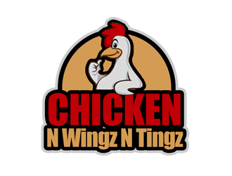 Chicken N Wingz N Tingz logo design by kunejo