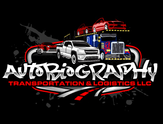 Autobiography transportation & logistics LLC  logo design by ElonStark
