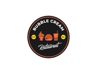 Bubble Cream Restaurant logo design by ngattboy