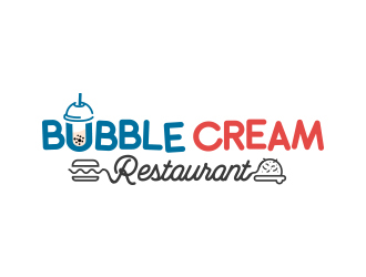 Bubble Cream Restaurant logo design by adm3