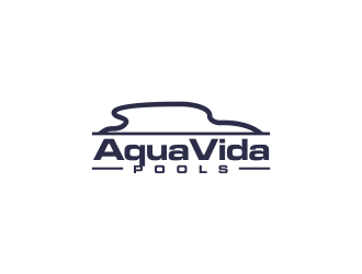 AquaVida Pools logo design by oke2angconcept