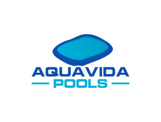 AquaVida Pools logo design by aryamaity