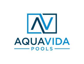 AquaVida Pools logo design by icha_icha