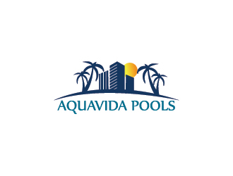 AquaVida Pools logo design by bcendet