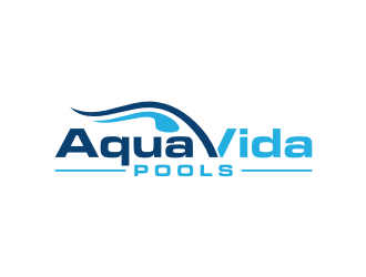 AquaVida Pools logo design by puthreeone