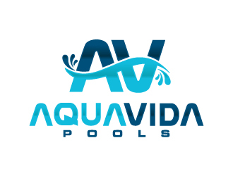 AquaVida Pools logo design by GETT