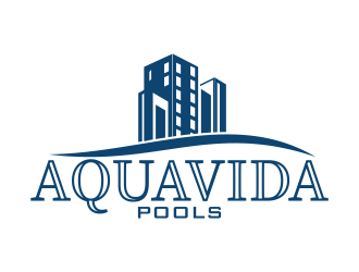 AquaVida Pools logo design by naldart