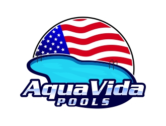 AquaVida Pools logo design by rizuki