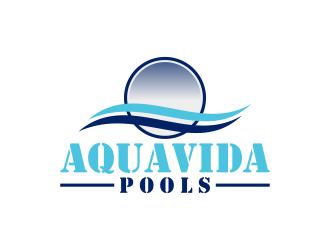 AquaVida Pools logo design by Kruger