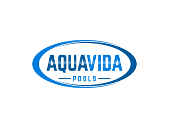 AquaVida Pools logo design by ArRizqu