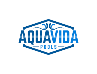 AquaVida Pools logo design by ArRizqu