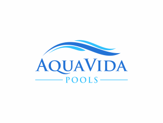 AquaVida Pools logo design by kaylee