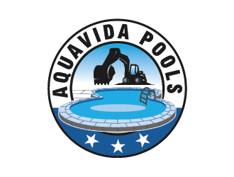 AquaVida Pools logo design by Bl_lue