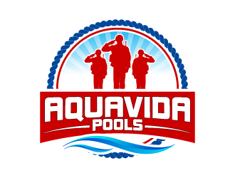 AquaVida Pools logo design by uttam
