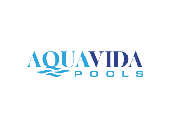 AquaVida Pools logo design by jafar