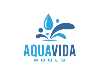 AquaVida Pools logo design by jafar