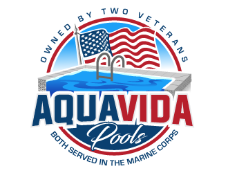 AquaVida Pools logo design by SOLARFLARE