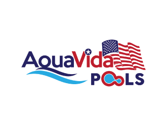 AquaVida Pools logo design by nona