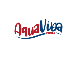AquaVida Pools logo design by WRDY