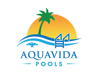 AquaVida Pools logo design by thebutcher