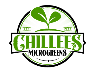 ChilLees Microgreens logo design by ElonStark