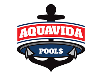 AquaVida Pools logo design by gitzart