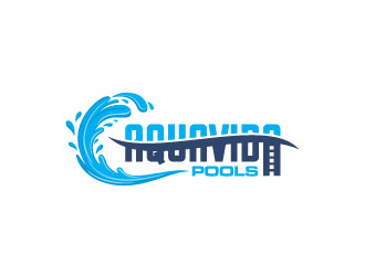 AquaVida Pools logo design by zinnia