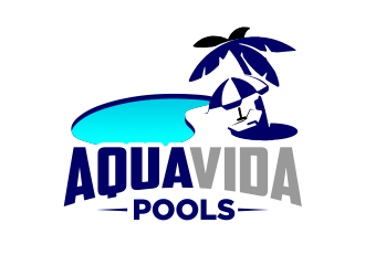 AquaVida Pools logo design by M J