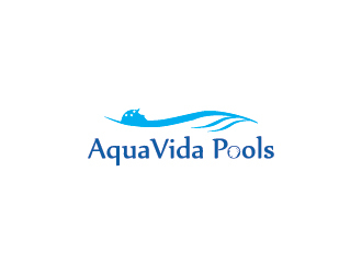 AquaVida Pools logo design by bcendet