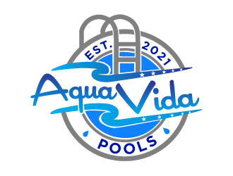 AquaVida Pools logo design by gearfx