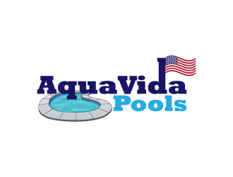 AquaVida Pools logo design by drifelm