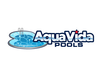 AquaVida Pools logo design by usef44