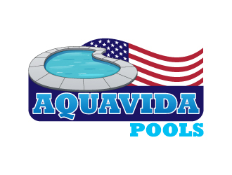 AquaVida Pools logo design by drifelm