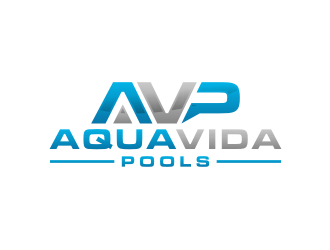 AquaVida Pools logo design by Artomoro