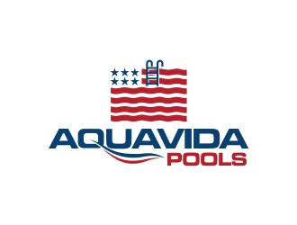 AquaVida Pools logo design by lj.creative