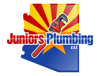 Juniors Plumbing LLC logo design by LucidSketch