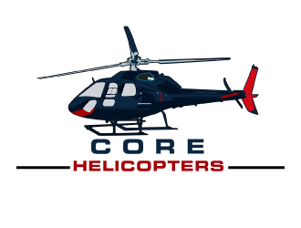 Core Helicopters logo design by ElonStark
