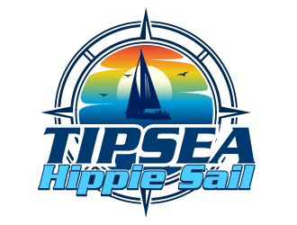 Tipsea Hippie Sail logo design by Suvendu