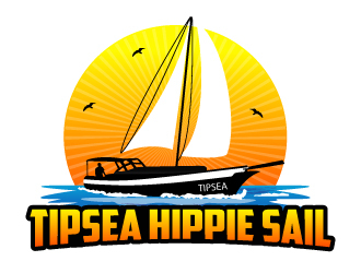 Tipsea Hippie Sail logo design by Suvendu