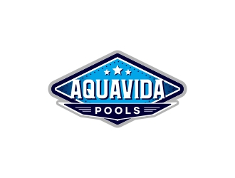 AquaVida Pools logo design by harno
