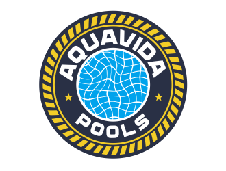 AquaVida Pools logo design by serprimero
