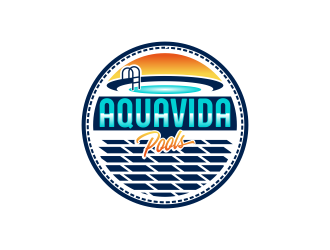 AquaVida Pools logo design by ngattboy