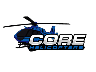 Core Helicopters logo design by ElonStark