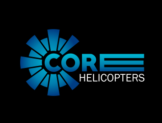 Core Helicopters logo design by serprimero