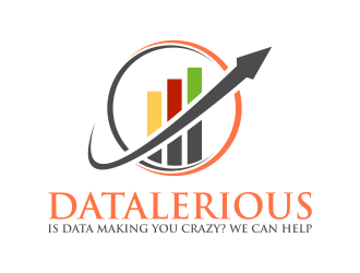 Datalerious. Tagline: Is data making you crazy? We can help! logo design by mukleyRx